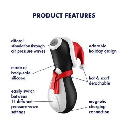 Satisfyer Penguin Holiday Edition Air Pulse Clitoral Stimulator Features