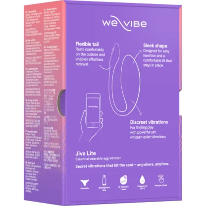 We-Vibe Jive Lite Remote Controlled G-spot Vibrator Packaging Back