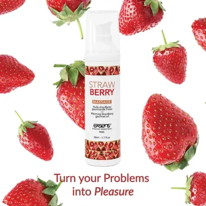Exsens Let's Travel Warming Intimate Massage Oil Kit Strawberry