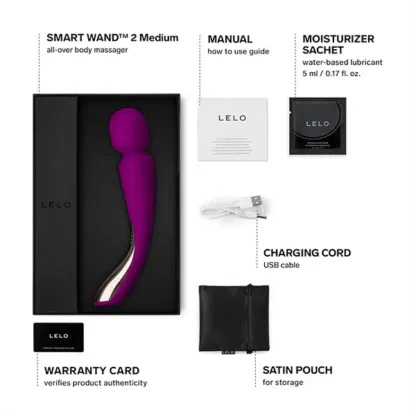 Lelo Smart Wand 2 Medium Package Contents