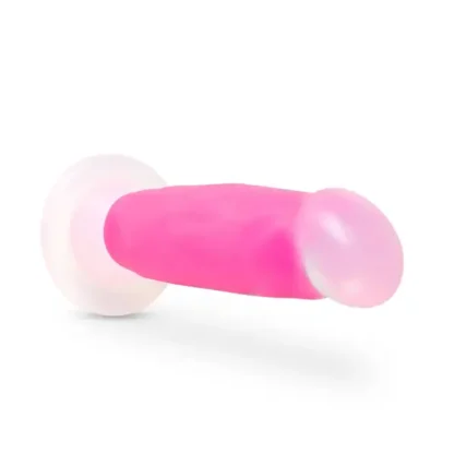 Blush Neo Elite Marquee 8-Inch Neon Pink Dildo Head Close Up
