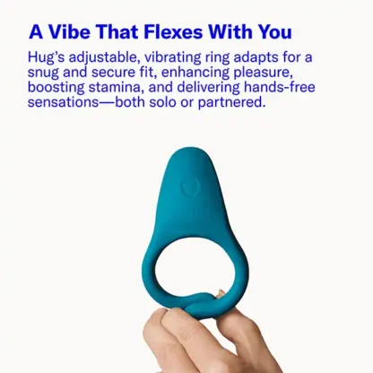Dame Hug Vibrating Ring Held In Hand