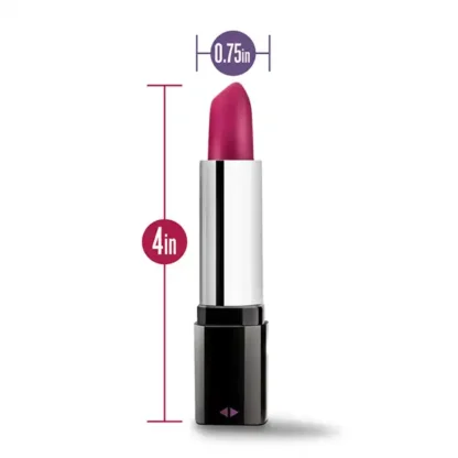 Blush Rose Discreet Lipstick Vibrator Size Details