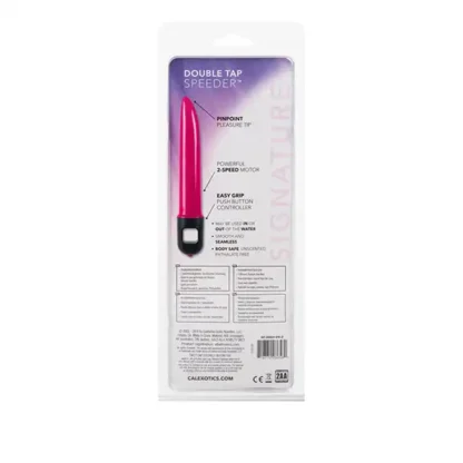 CalExotics Double Tap Speeder Vibrator Packaging Back