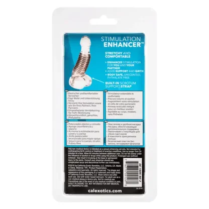 CalExotics Ribbed Stimulation Enhancer Girth Enhancer Packaging Back