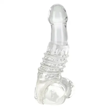CalExotics Studded and Swirly Stimulation Enhancer Girth Enhancer On Dildo
