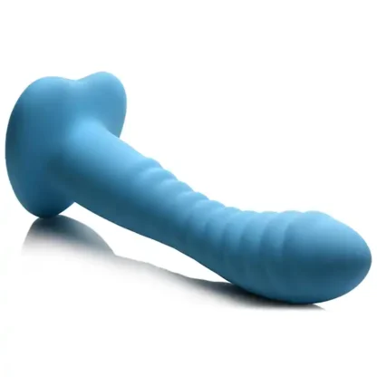 Curve Toys Simply Sweet 7 Ribbed Silicone Dildo Tip Close Up