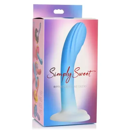 Curve Toys Simply Sweet 7 Rippled Silicone Dildo Packaging