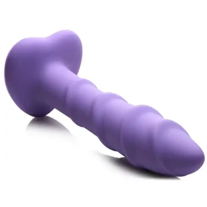 Curve Toys Simply Sweet 7 Swirl Silicone Dildo On Side