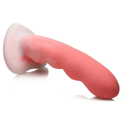 Curve Toys Simply Sweet 8 Wavy Silicone Dildo On Side