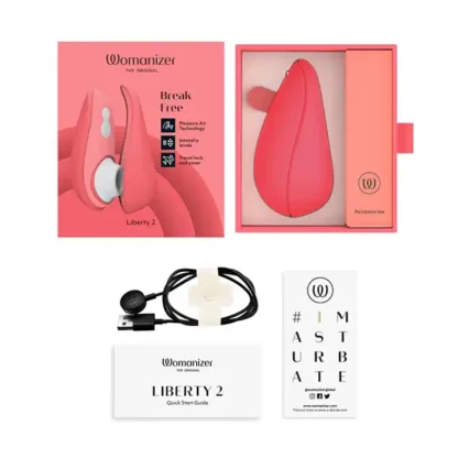 Womanizer Liberty 2 Pleasure Air Clitoral Stimulator Package Contents