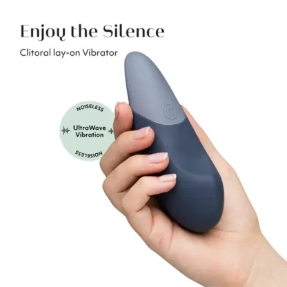Womanizer Vibe Completely Silent Clitoral Vibrator Held In Hand