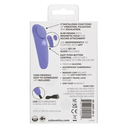 CalExotics Connect Venus Butterfly App-Controlled Wearable Vibrator Packaging Back