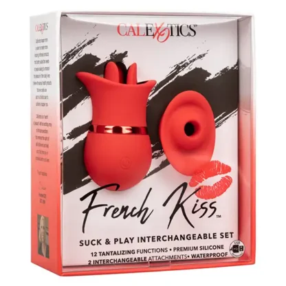 CalExotics French Kiss Suck & Play Interchangeable Set Packaging