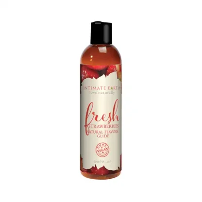 Intimate Earth Fresh Strawberries Natural Flavors Glide Edible Flavored Lube