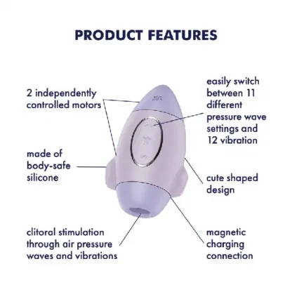 Satisfyer Mission Control Air Pulse Clitoral Stimulator Features