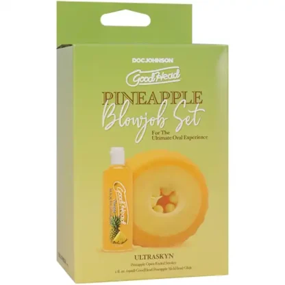Doc Johnson GoodHead Pineapple Blowjob Set Packaging
