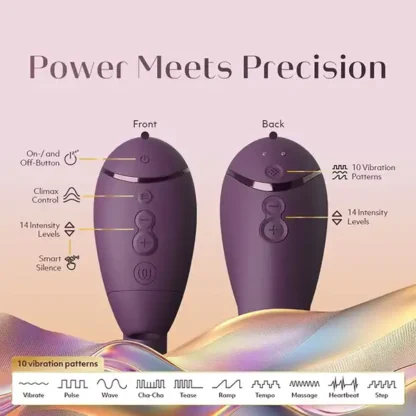 Womanizer Next Duo Clitoral & G-Spot Dual Stimulator Controls Close Up