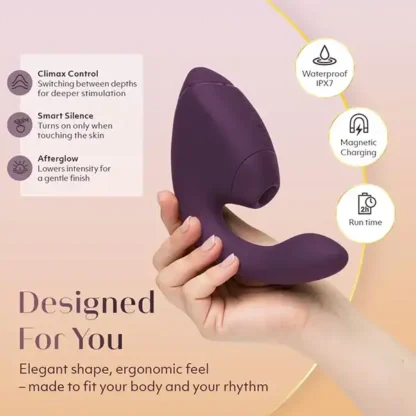 Womanizer Next Duo Clitoral & G-Spot Dual Stimulator Features