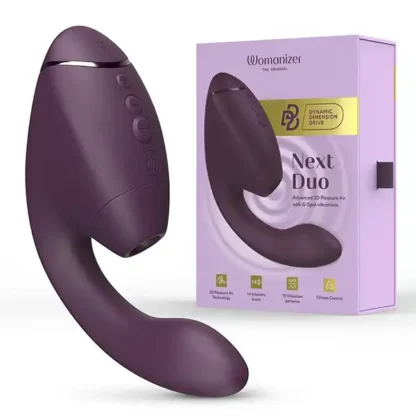 Womanizer Next Duo Clitoral & G-Spot Dual Stimulator Packaging