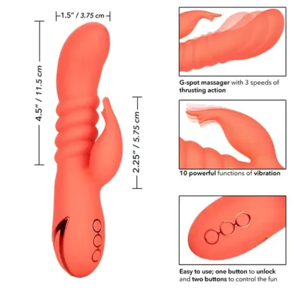 CalExotics California Dreaming Orange County Cutie Vibrator Size Details