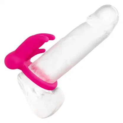 CalExotics Triple Clit Flicker Vibrating Ring Demonstrated On Dildo