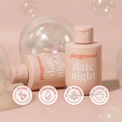 Playground Date Night Champagne and Vanilla Water-Based Personal Lubricant Features 1