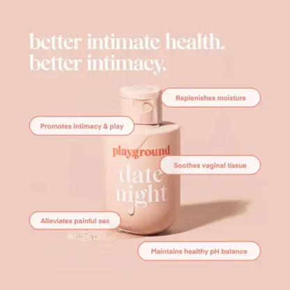 Playground Date Night Champagne and Vanilla Water-Based Personal Lubricant Features