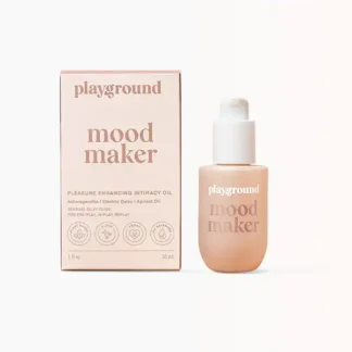Playground Mood Maker Intimacy Oil and Packaging