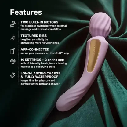 Lelo Switch Double-Sided Wand Vibrator Features 1